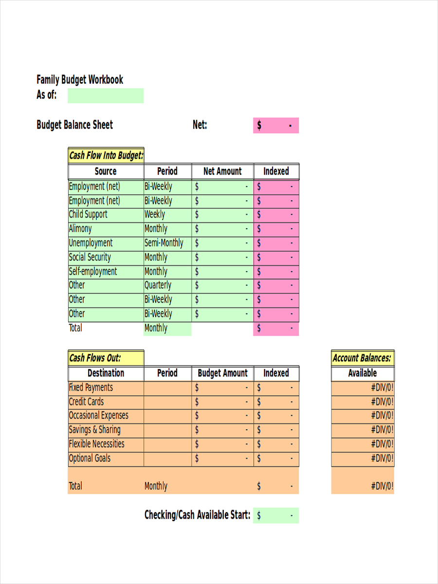 numbers template for monthly expenses