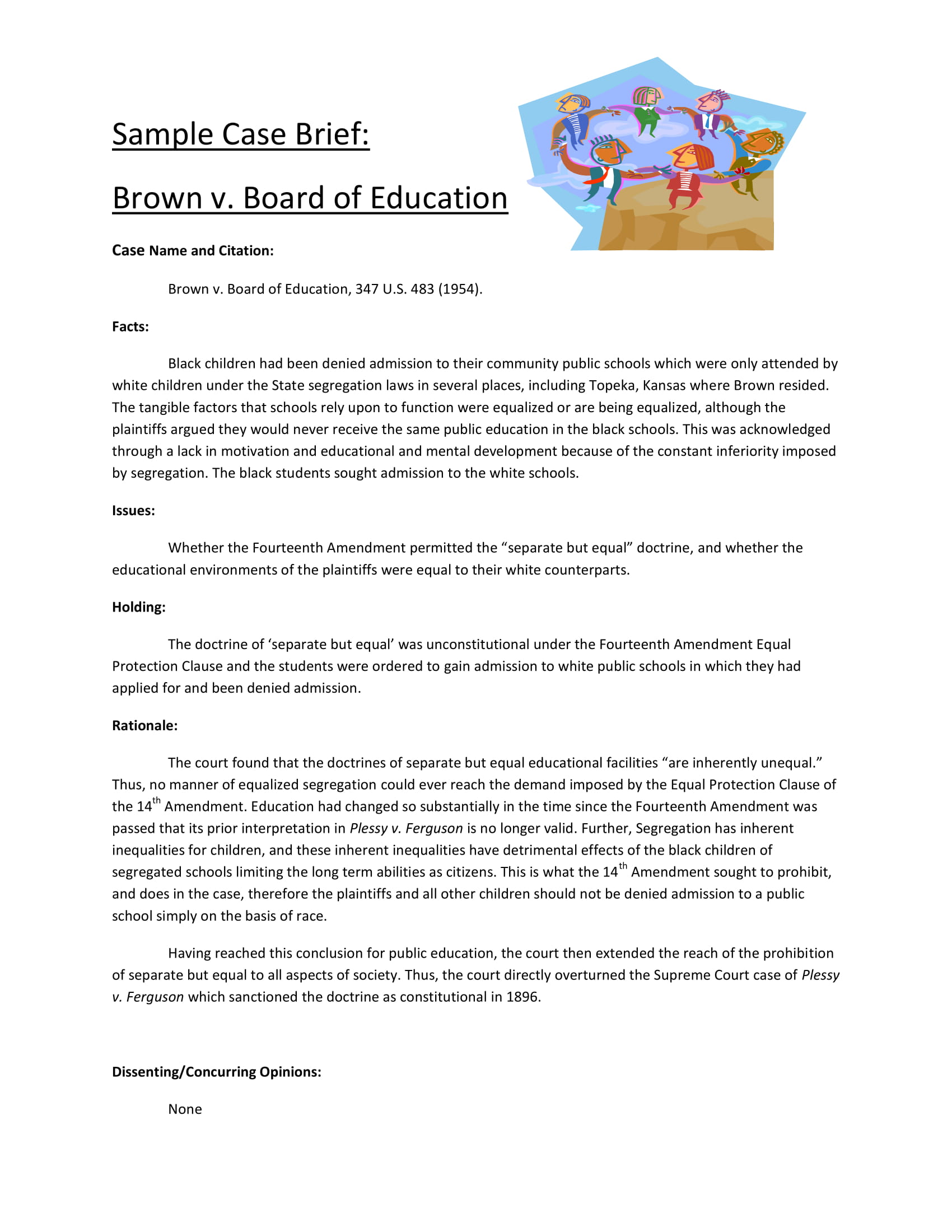 brown v board of education case brief