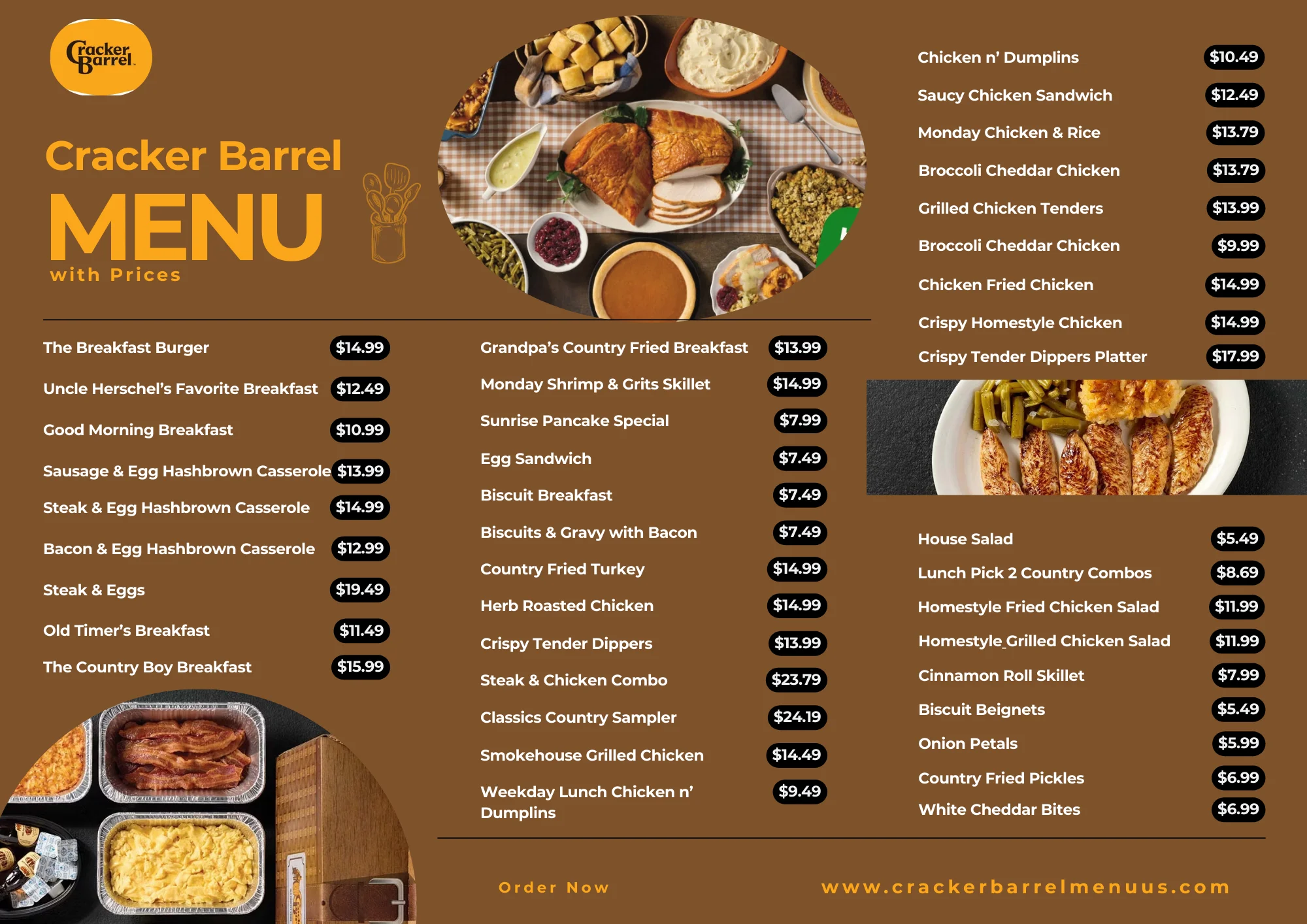 Cracker Barrel Menus  - Menu Examples, AI Menu Generator