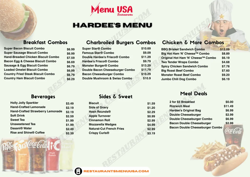 Hardee's Menus  - Menu Examples, AI Menu Generator