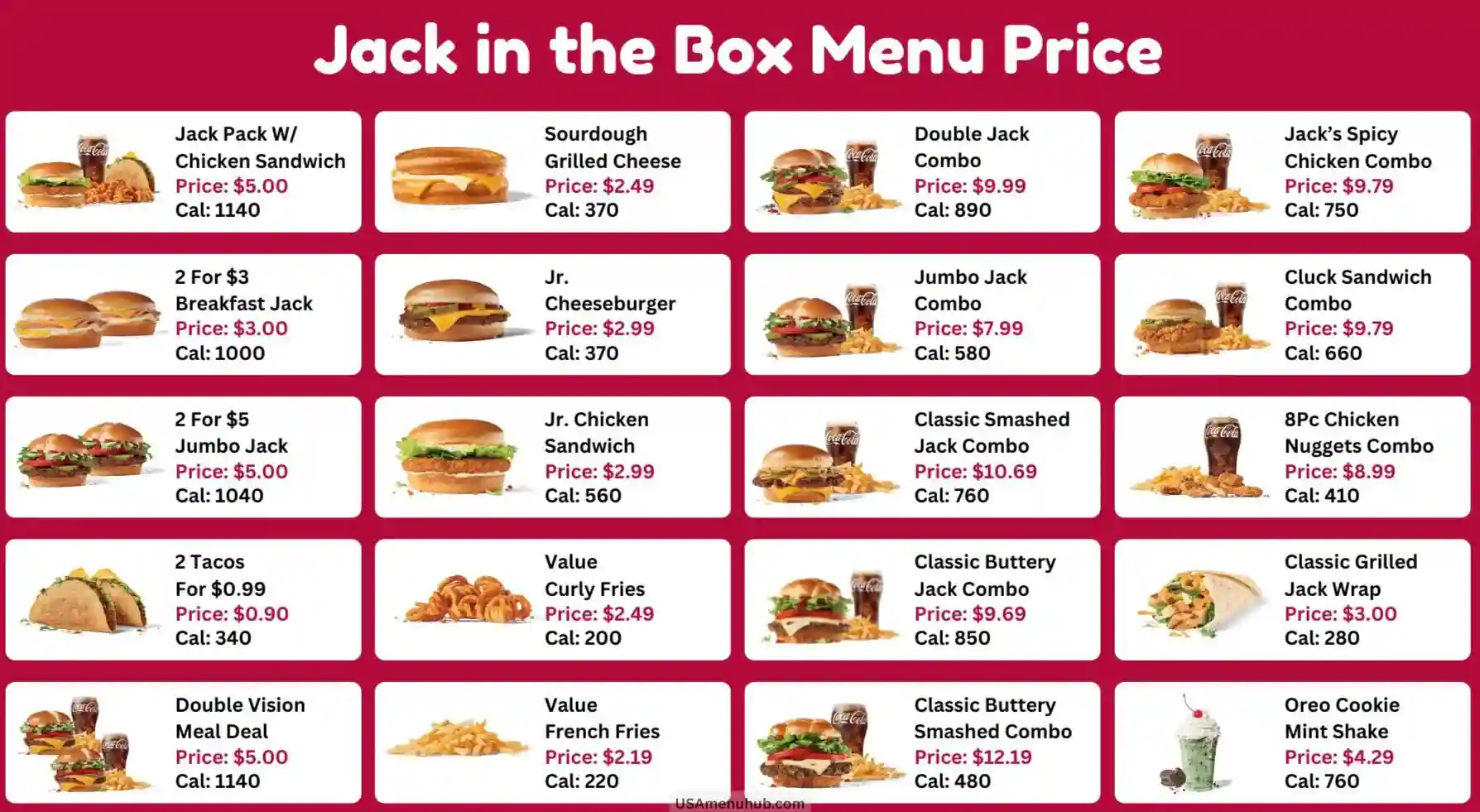 Jack in the Box Menus  - Menu Examples, AI Menu Generator