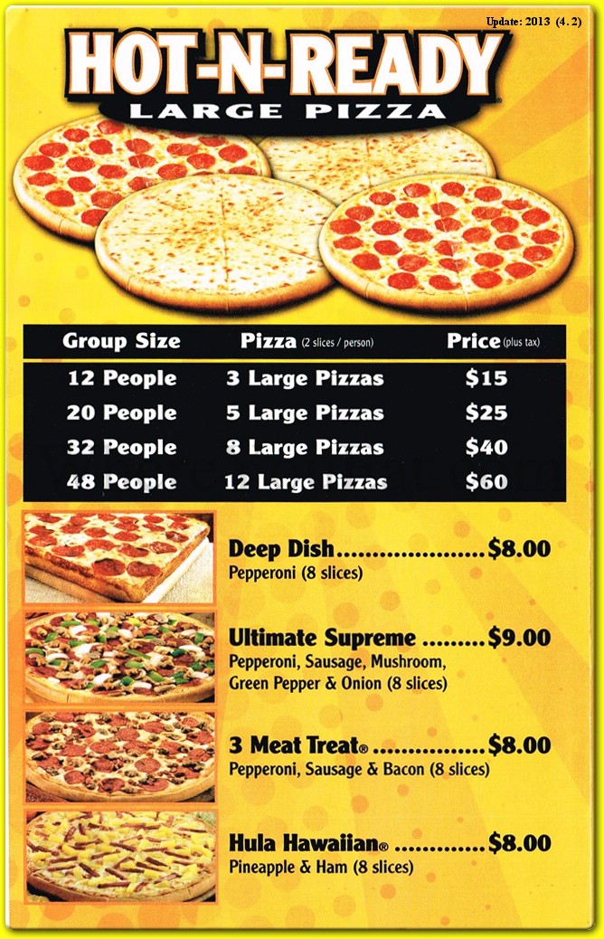 Little Caesars Menus  - Menu Examples, AI Menu Generator
