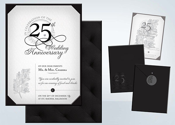 25th wedding anniversary invitation