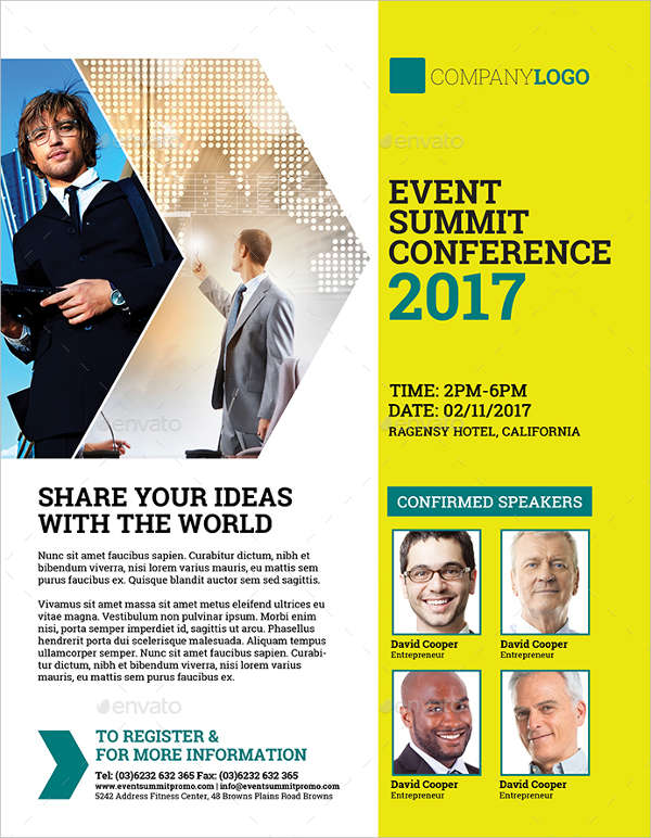a4 business conference flyer