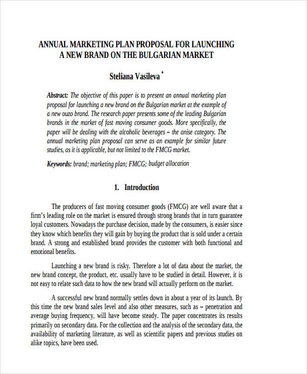A paper on marketing