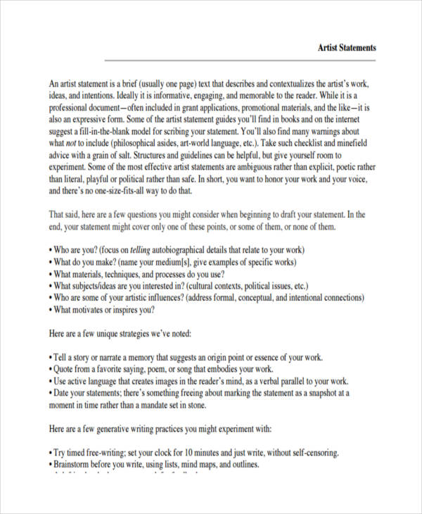 Statement of Work - 32+ Examples, Format, Pdf | Examples