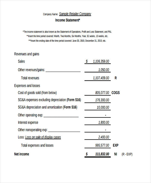 create simple income statement for your proposed business plan