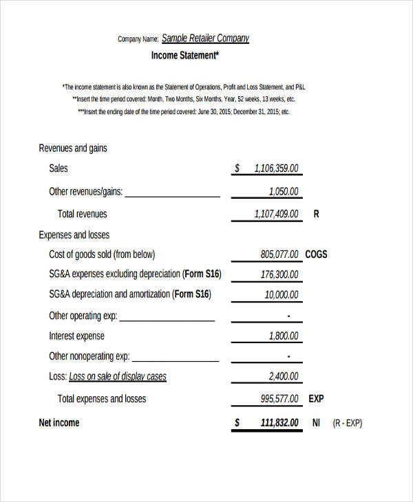  Construction Company Income Statement Template TUTORE ORG Master Of 