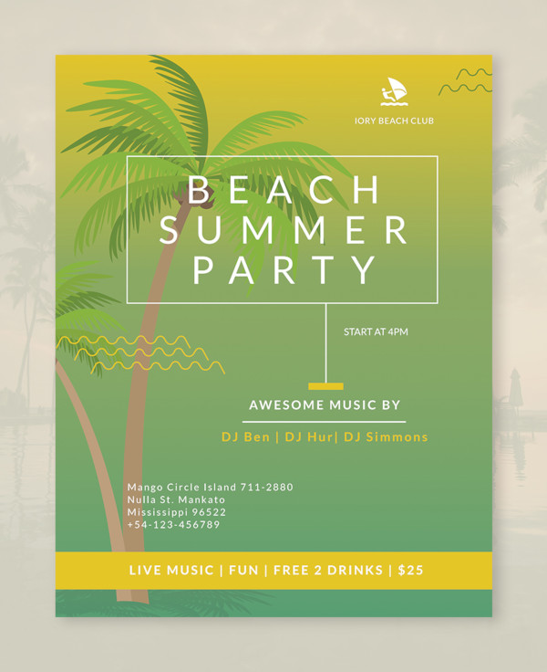 Beach Flyer Template