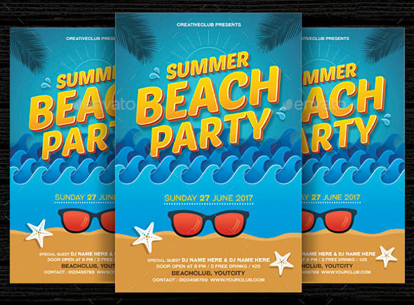 beach party flyer