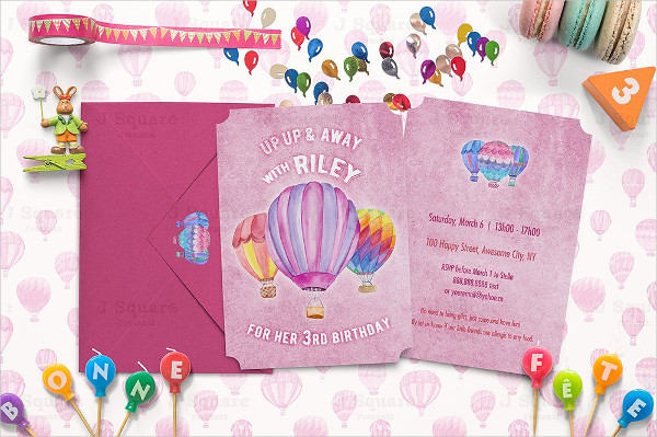 Birthday Party Invitation Envelope