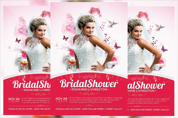 -Bridal Shower Invitation PSD Flyer