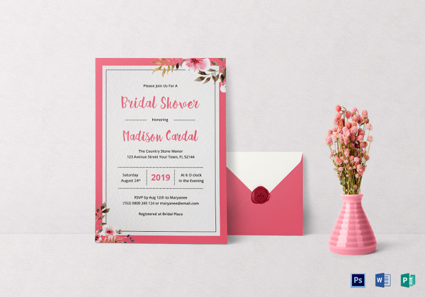 bridal shower invitation template