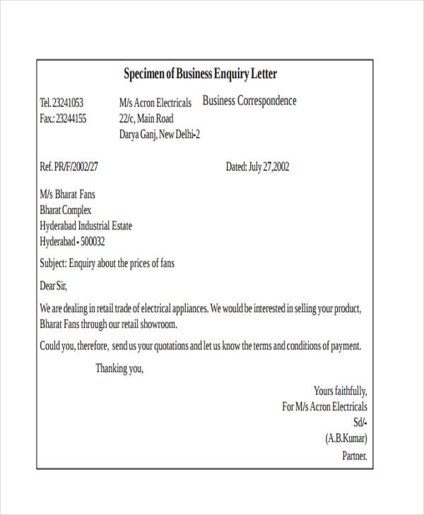 business correspondence complaint letter