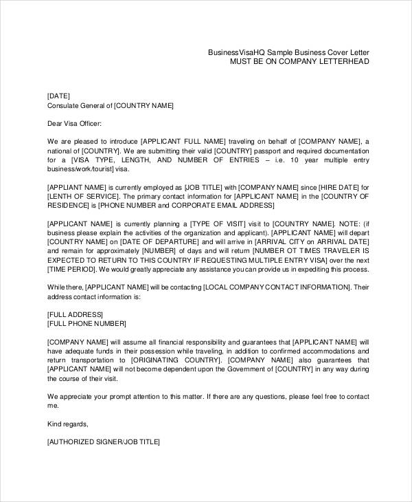 Sample Company Introduction Letter To Embassy