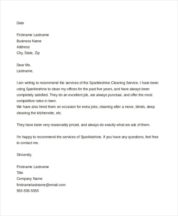FREE 17+ Business Reference Letter Examples in PDF DOC Examples