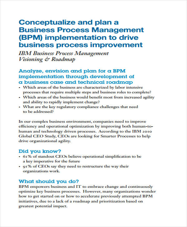 business process implementation plan