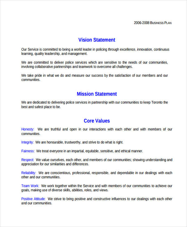  Vision Statement For Business Plan Business Plan Basics Vision 