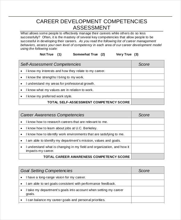Career Career And Assessment