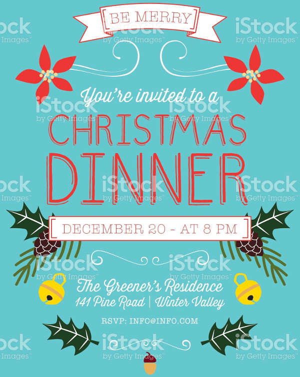 -Christmas Dinner Party Flyer