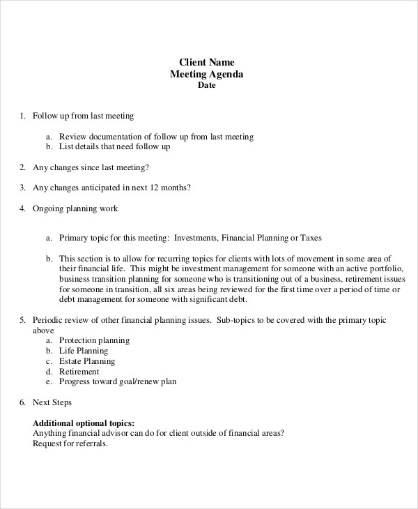 Meeting Agenda 57  Examples Format How to make Pdf