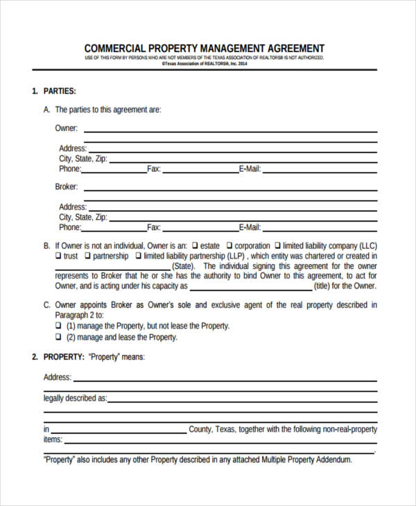 commercial property management agreement1