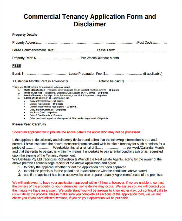 Commercial Tenancy Agreement Format