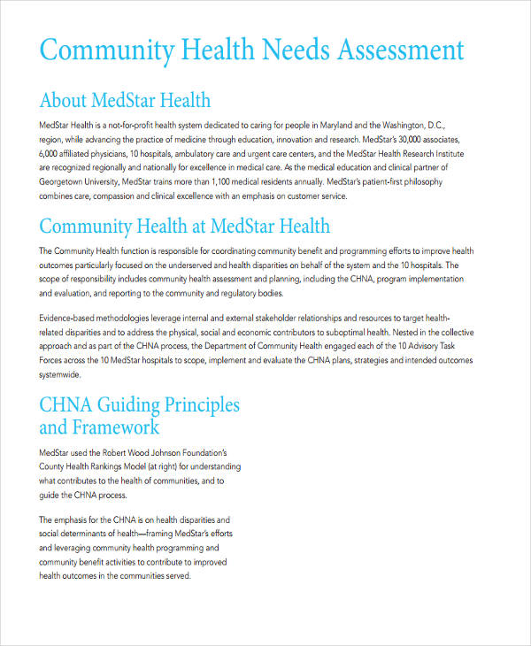 community health needs assessment