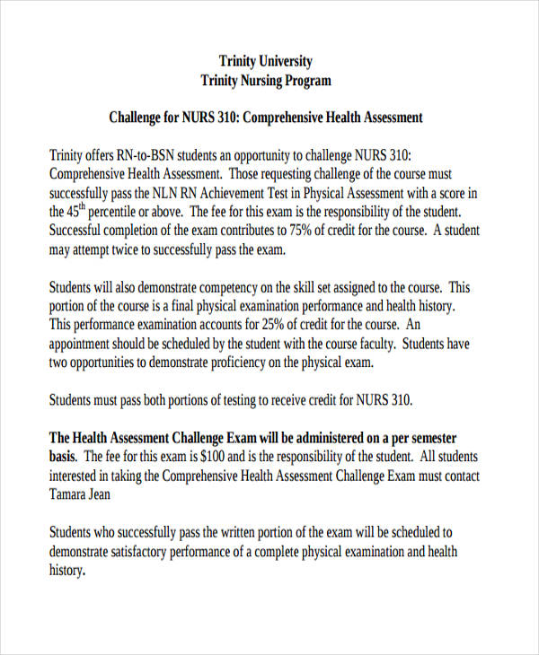 nursing assessment essay examples