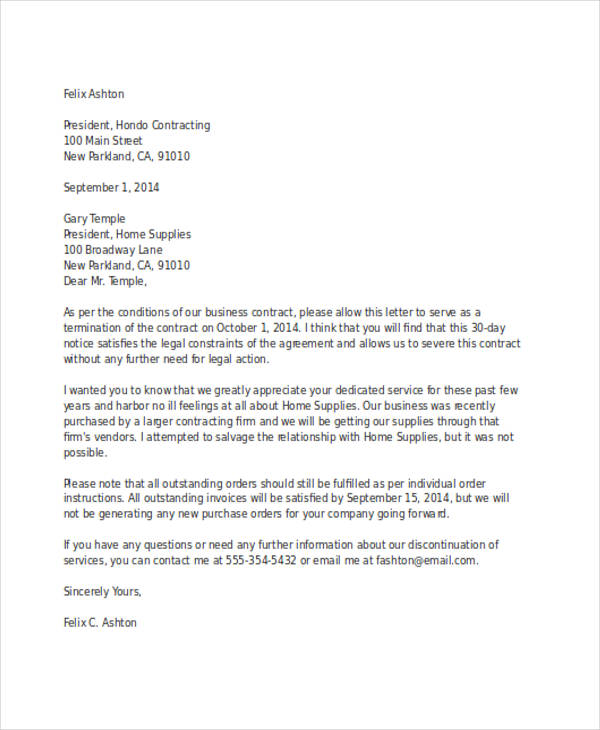 Sample Timeshare Cancellation Letter