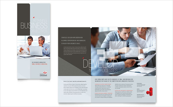 corporate business tri fold brochure