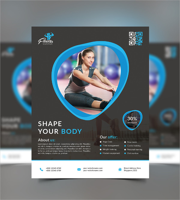 Free 38 Fitness Flyer Designs Examples In Psd Ai Vector Eps Word Pages Illustrator Indesign Photoshop Publisher Examples