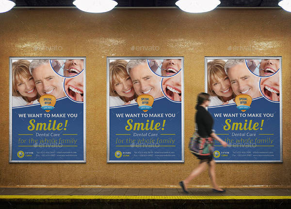 dental advertising poster psd