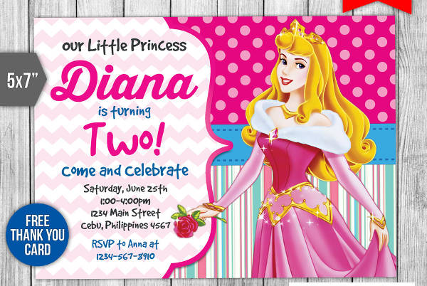 disney princess birthday card