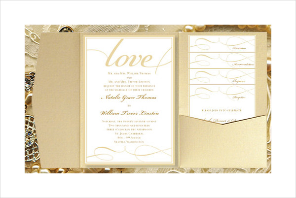 -Diy Pocket Wedding Card