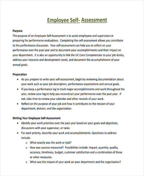 self-assessment-examples-46-samples-in-pdf-doc-examples