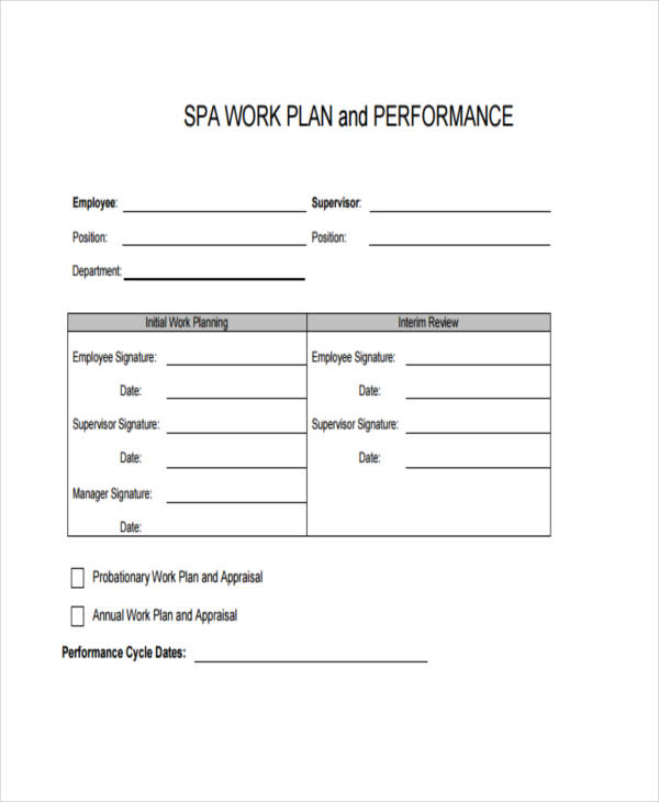 employee performance work plan