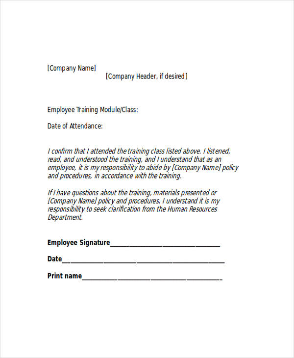 Sample Letter To Employees To Attend Training