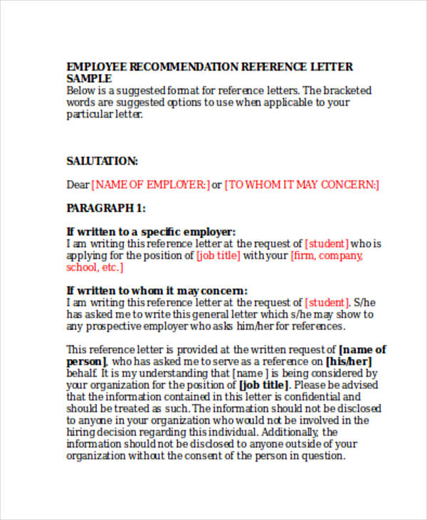Character Reference Letter For Bank Loan