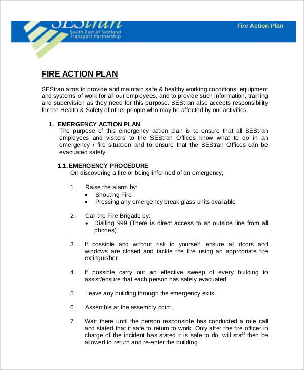 Fire Incident Action Plan Template