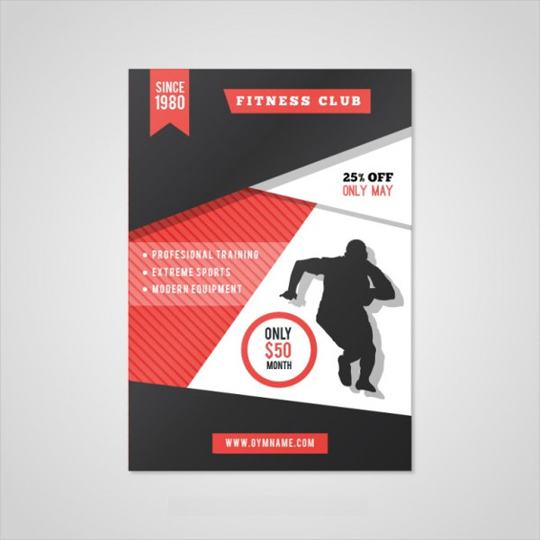 Fitness Club Flyer Vector