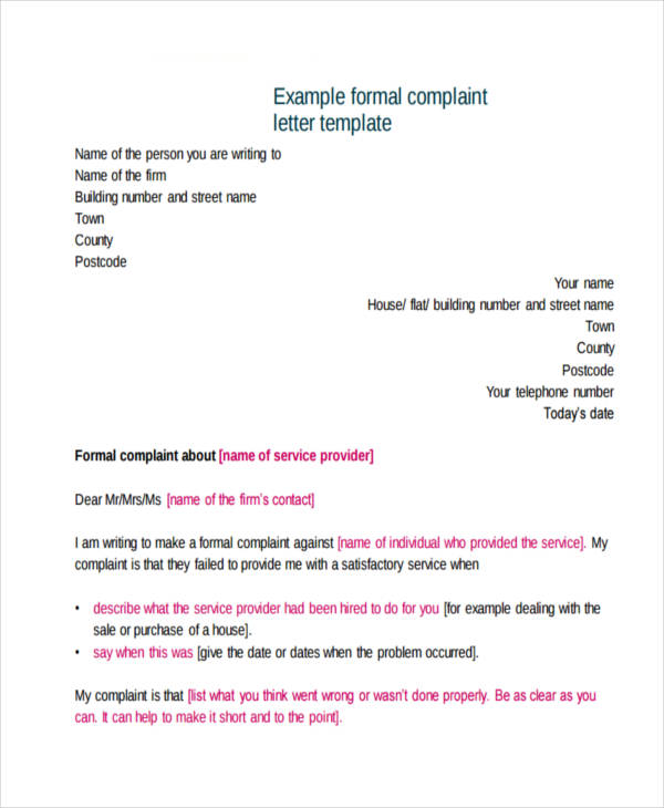 Complaint перевод. Formal complaint Letter. Letter of complaint example. Formal complaint Letter example. Formal Letter example.