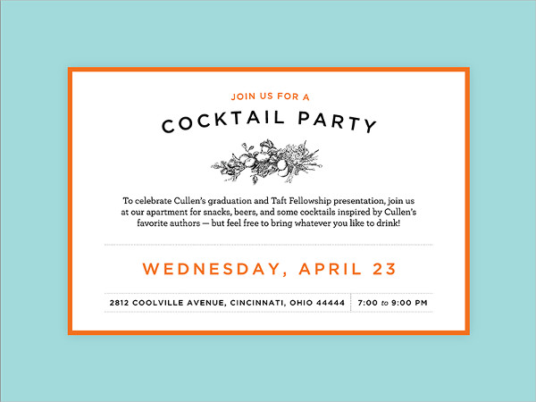 free cocktail party invitation
