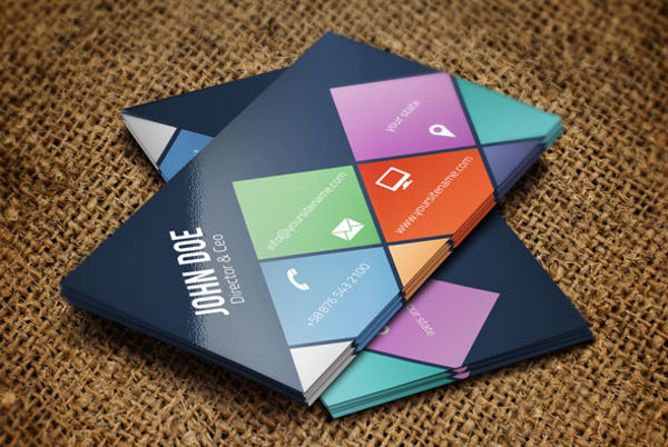 free colorful business card