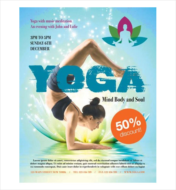 Free Fitness Yoga Flyer