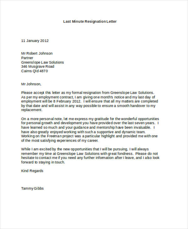 49+ Resignation Letter Examples  Examples