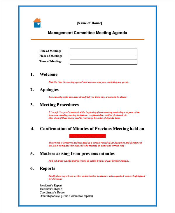 Free Management Meeting Agenda1