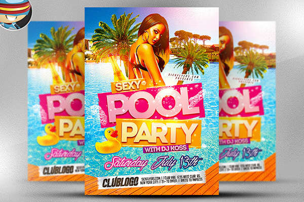-Free Pool Party Flyer