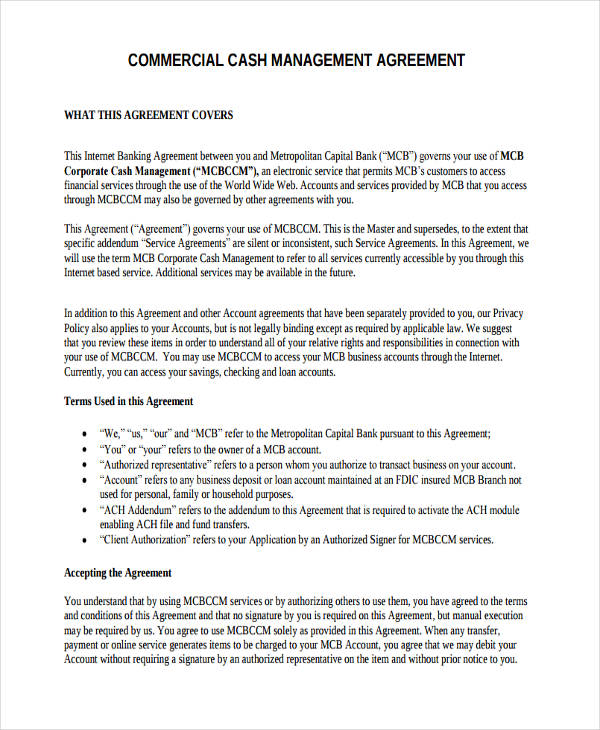 64 Management Agreement Examples