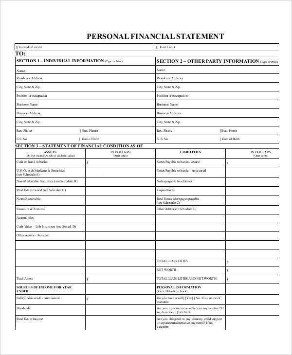 35+ Financial Statement Examples [ Annual, Small Business, Personal ...